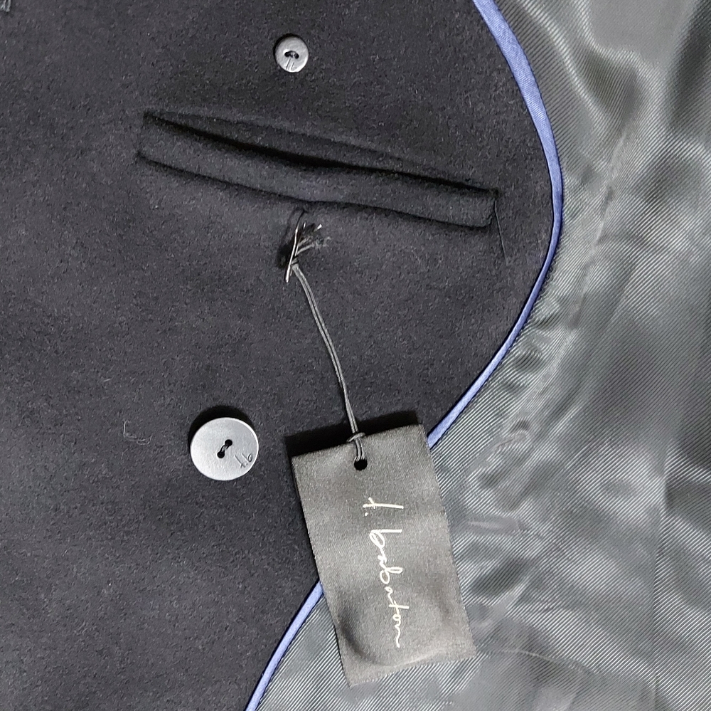 Aritzia T. Babaton Bromley Coat Small Black Wool Cashmere Blend Double Breasted - Picture 10 of 12